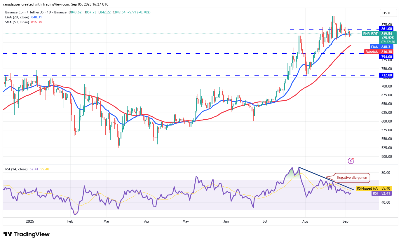 📊 نمودار روزانه BNB/USDT
