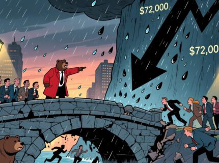 سیگنال بازگشت V شکل بیت کوین؛ هدف بعدی ۷۲ هزار دلار؟