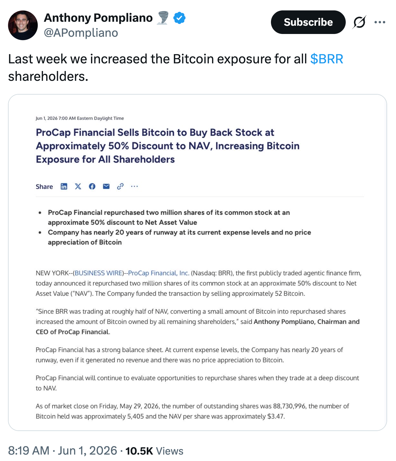 منبع: Anthony Pompliano