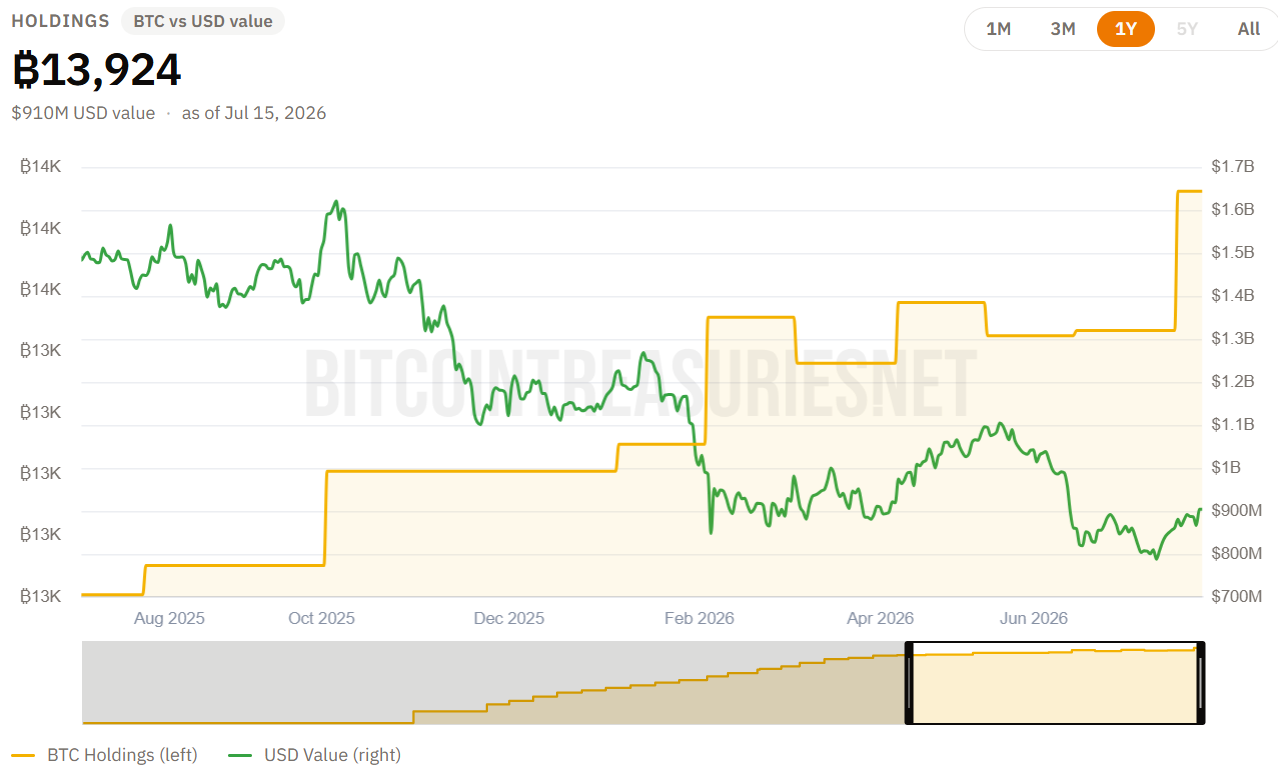 منبع: BitcoinTreasuries.NET