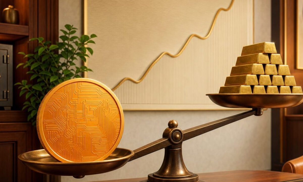 قدرت خرید بیت کوین در برابر طلا رکورد زد؛ هر بیت کوین در ازای بیش از ۱۸ اونس طلا